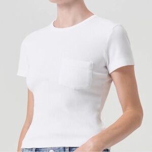 Agolde Arlo Rib Pocket Tee Medium